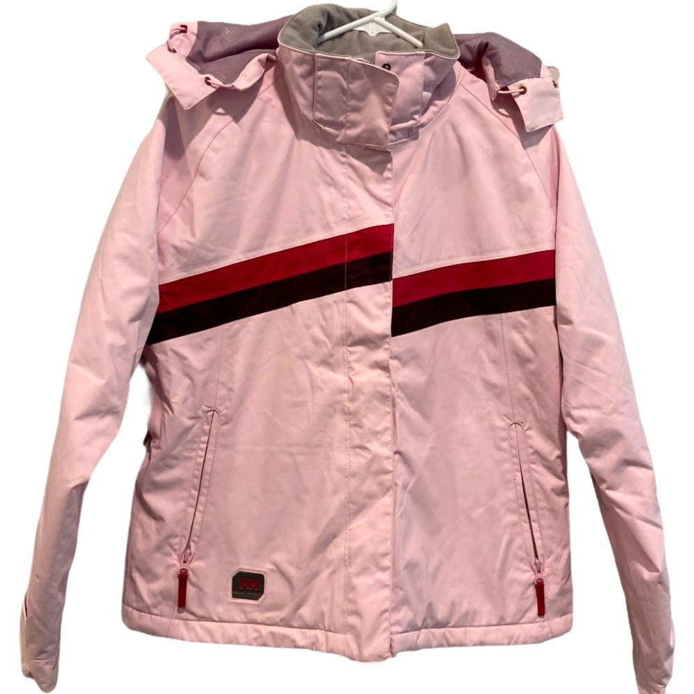 Helly Hansen Pink Jacket with Red and Black Stripes
